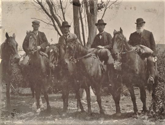 Missionaries on horseback, New Zealand, Circa 1898